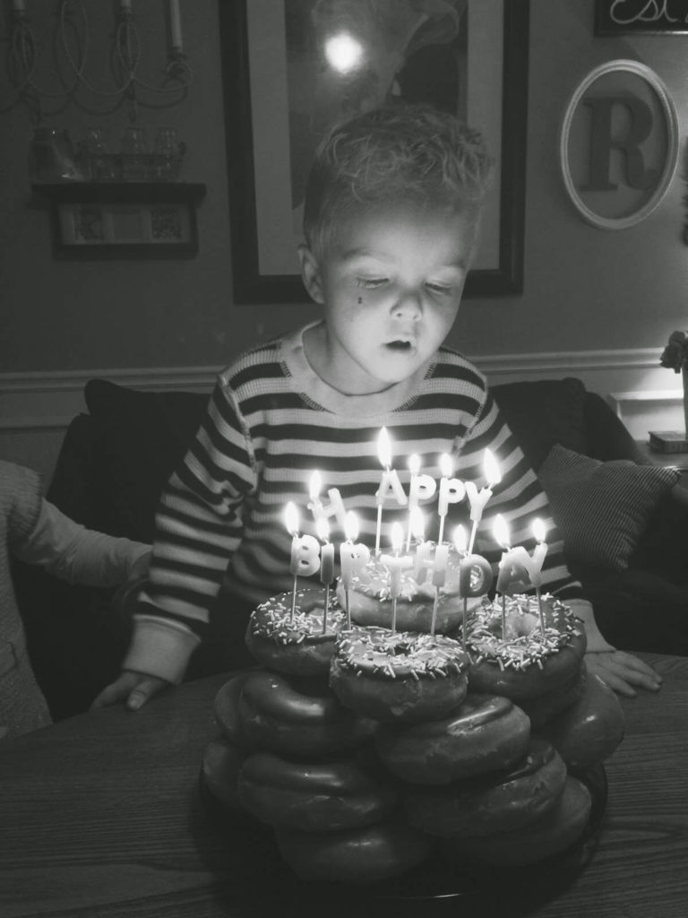 blowing out birthday candles