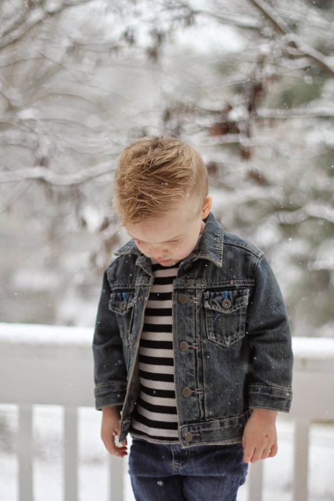 boy looking down