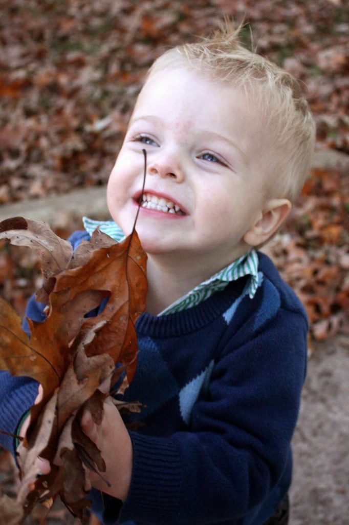 toddler boy smiling