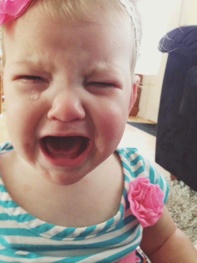baby girl crying