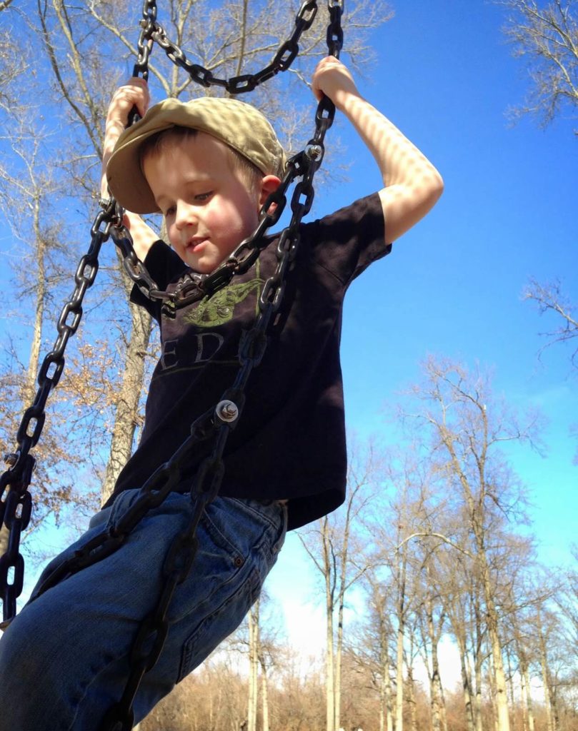 boy playing at park