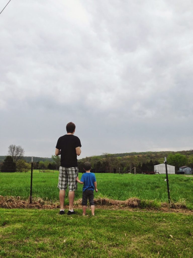 dad and little boy