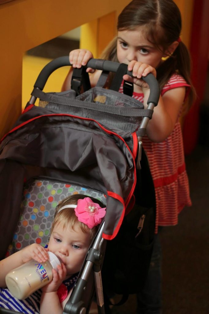 cute baby in stroller