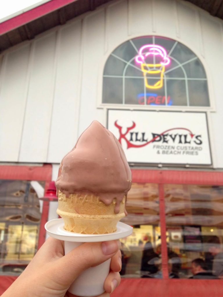 chocolate ice cream cone from kill devils