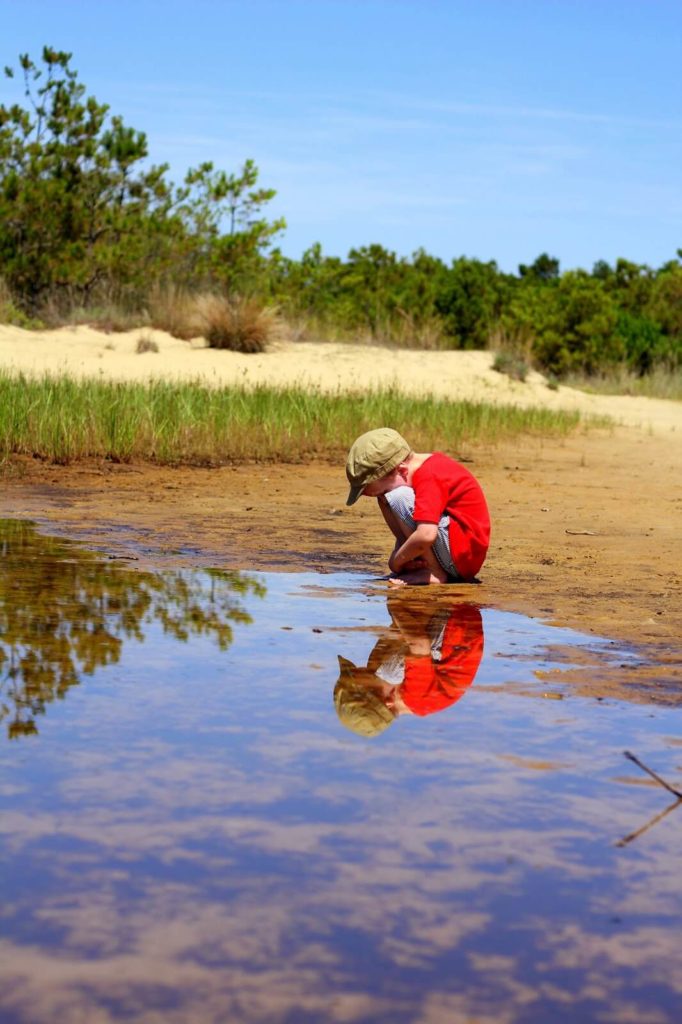 boy looking at water