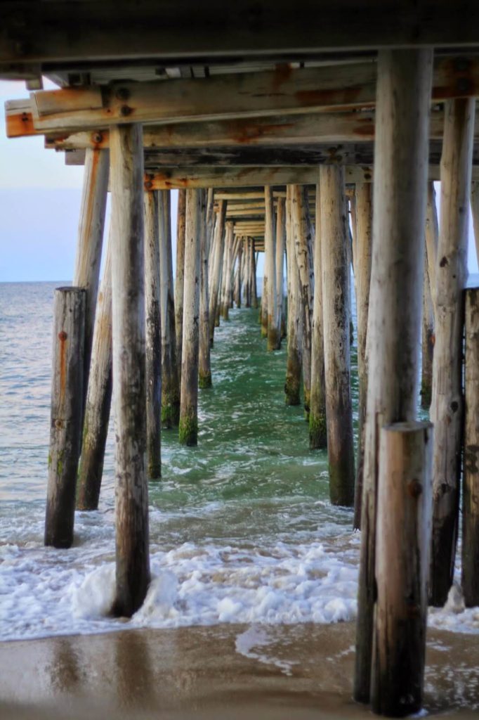 under the pier