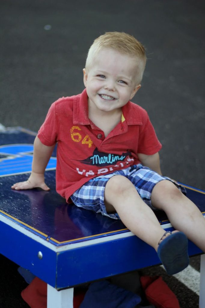 toddler boy smiling