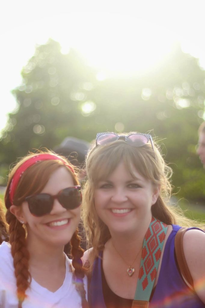 two sisters smiling