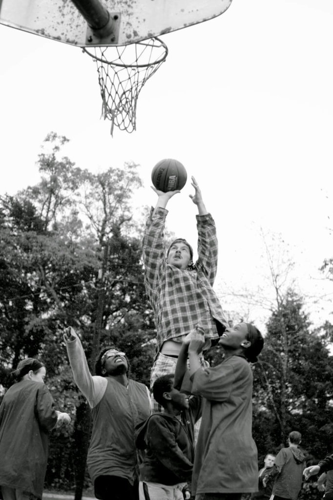 black and white basketball