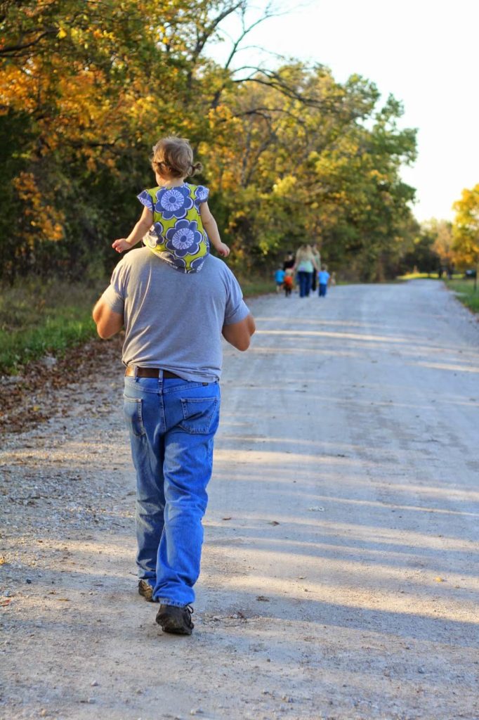 walking along the trail