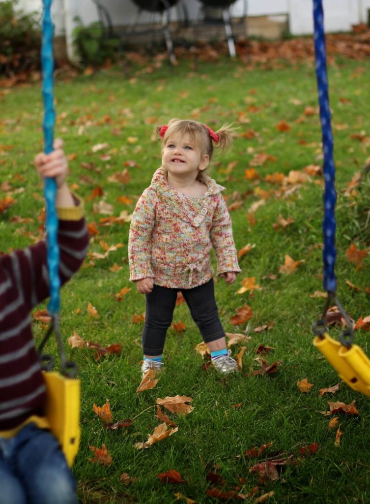 little girl outside