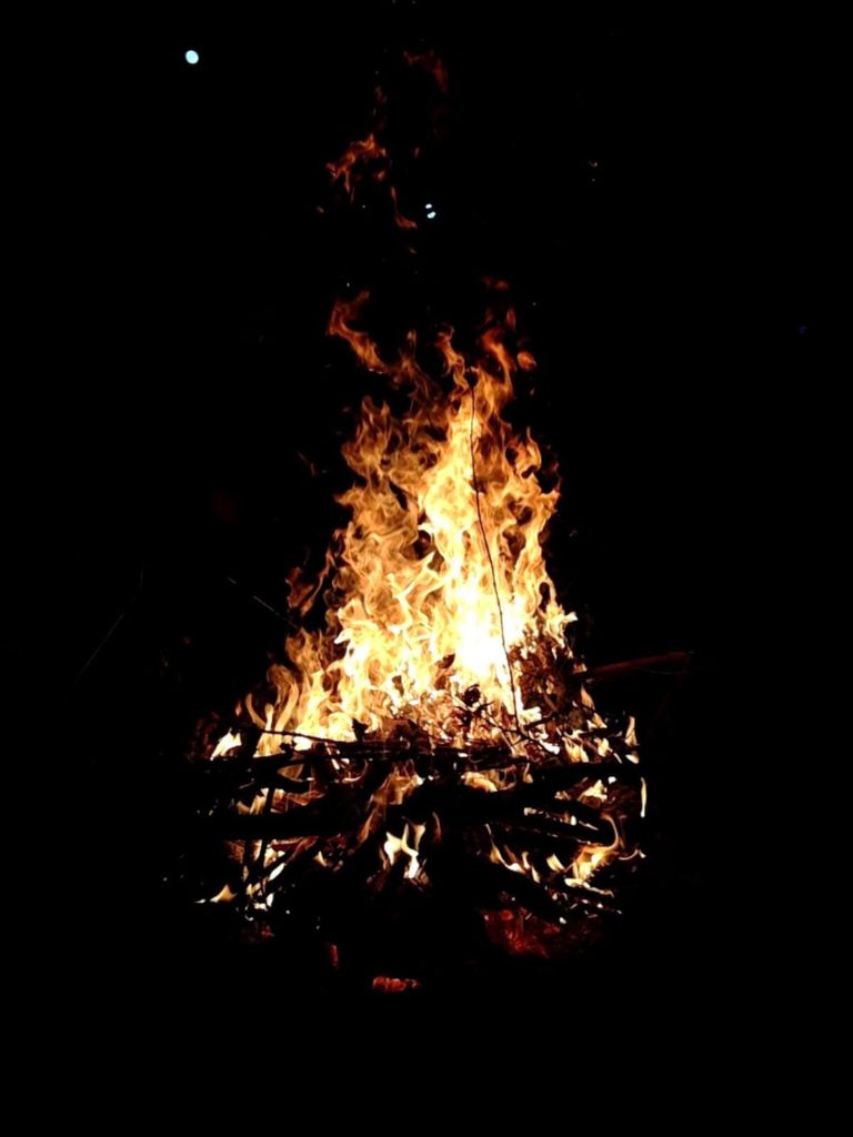smores at bonfire