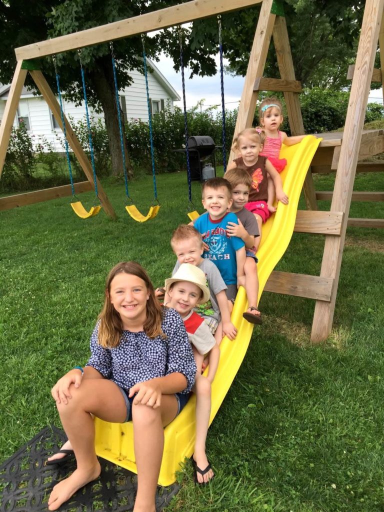 cousins on slide