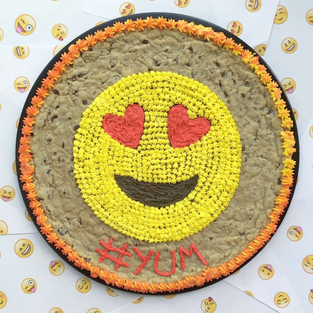 happy face cookie cake