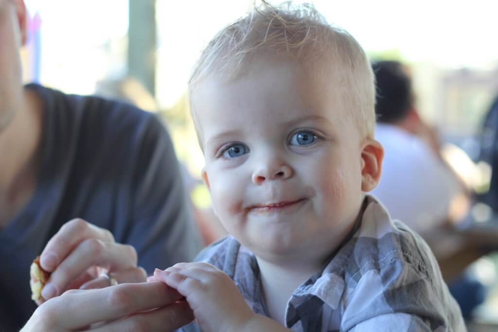 cute baby boy smiling